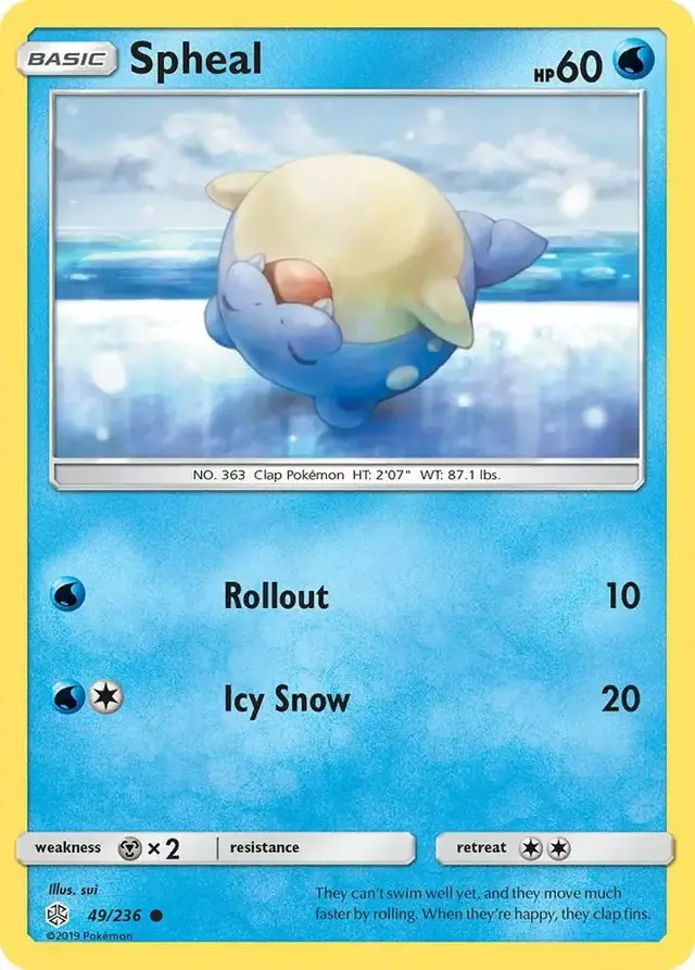 Spheal [Reverse Holo] - Pokemon Cosmic Eclipse #49