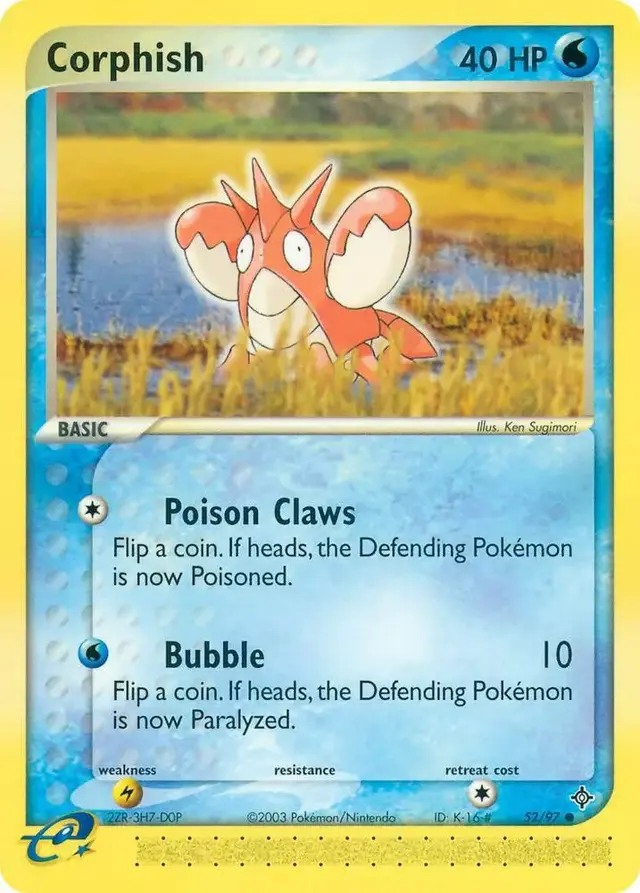 Corphish [Reverse Holo] - Pokemon Dragon #52