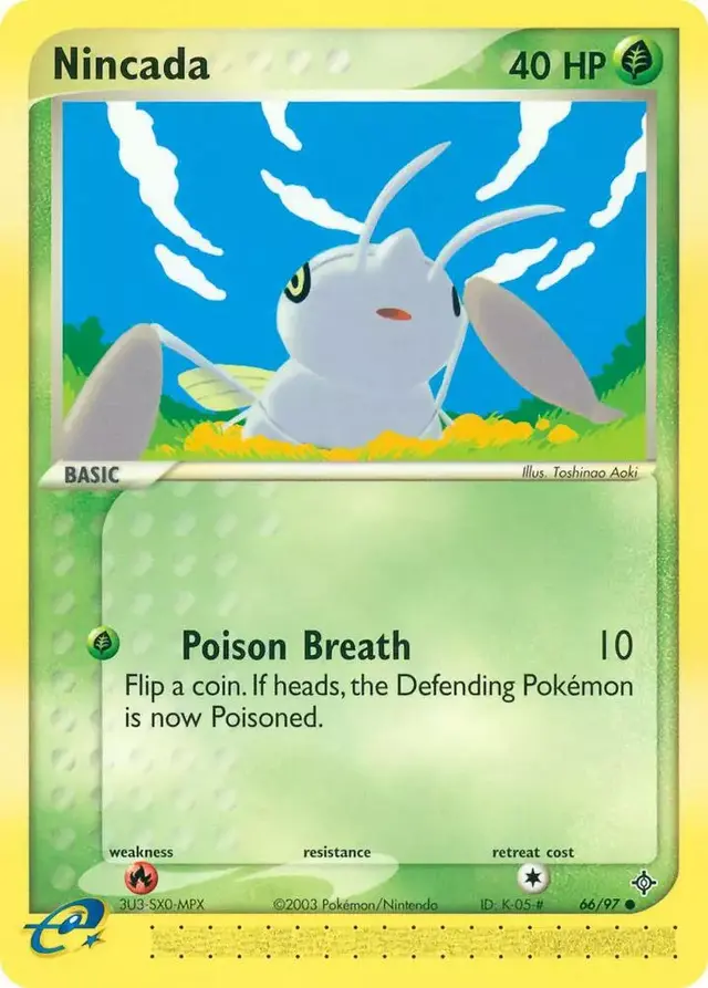Nincada [Reverse Holo] - Pokemon Dragon #66