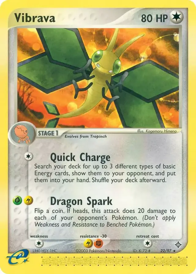 Vibrava [Reverse Holo] - Pokemon Dragon #22