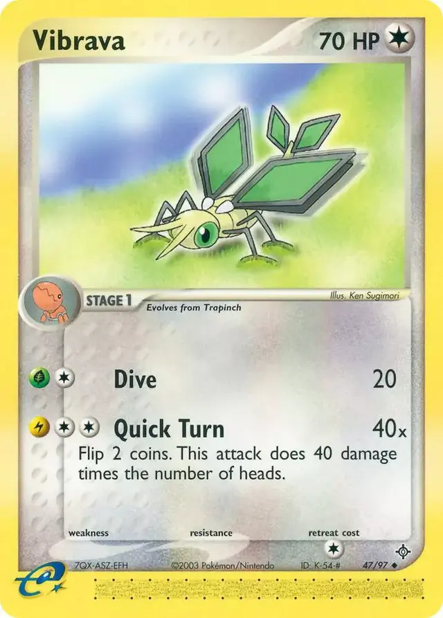 Vibrava [Reverse Holo] - Pokemon Dragon #47
