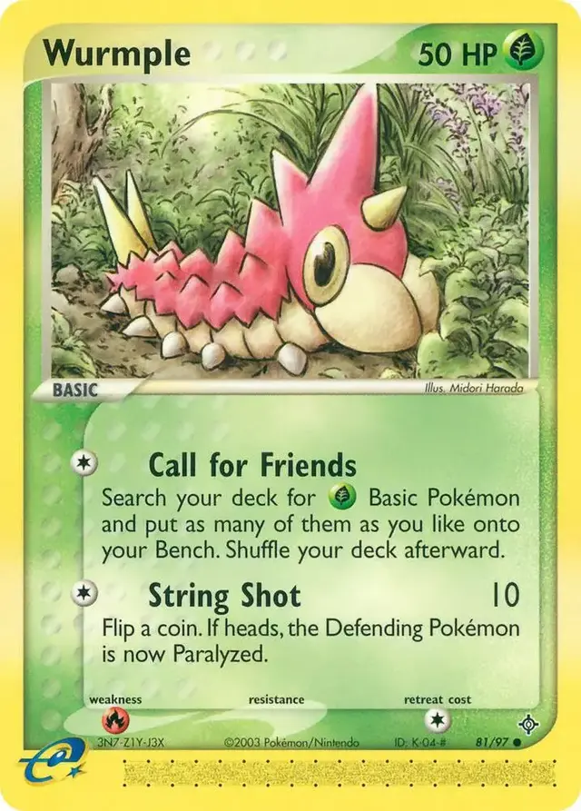 Wurmple [Reverse Holo] - Pokemon Dragon #81