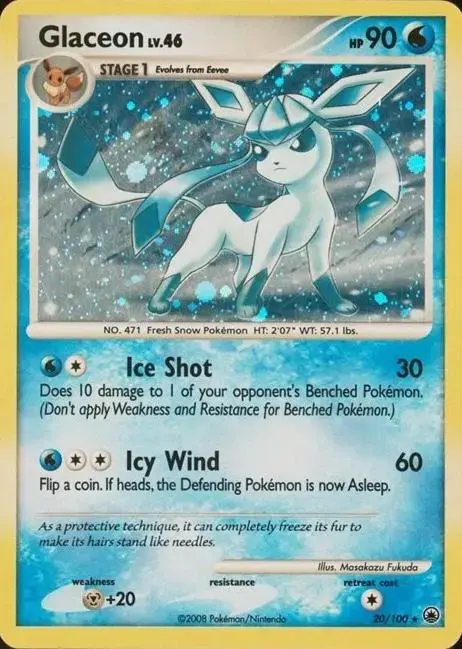 Glaceon [Cosmos Holo] - Pokemon Majestic Dawn #20