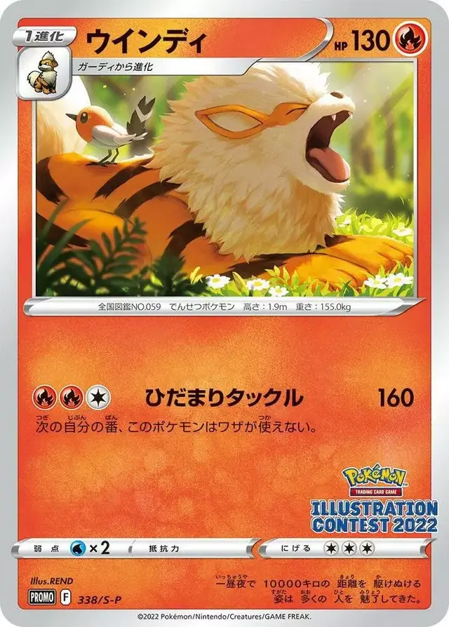 Arcanine [Illustration Contest 2022] /S-P - Pokemon Japanese Sword & Shield Promos #338