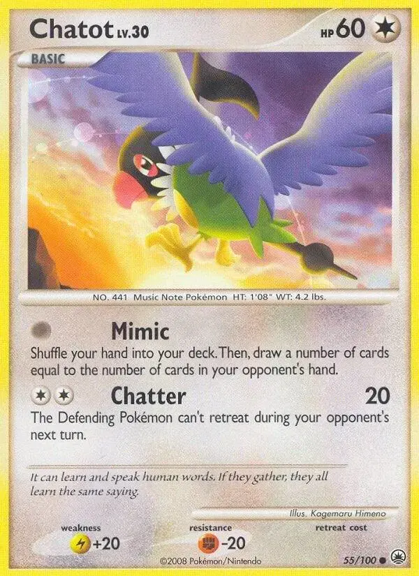 Chatot - Pokemon Majestic Dawn #55