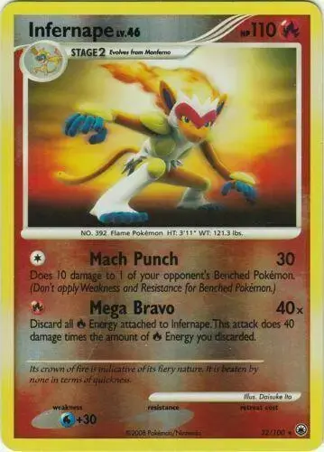 Infernape [Reverse Holo] - Pokemon Majestic Dawn #22