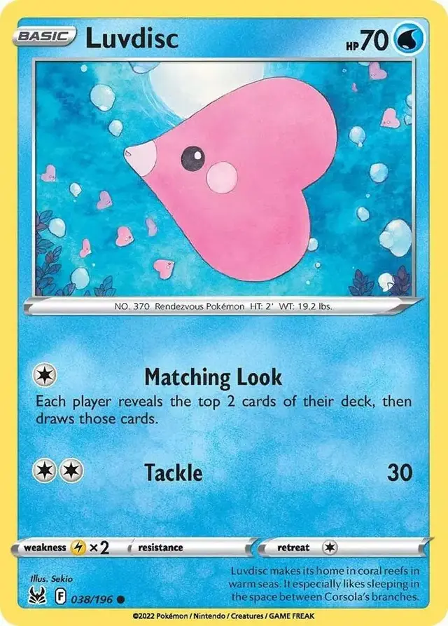 Luvdisc [Reverse Holo] - Pokemon Lost Origin #38