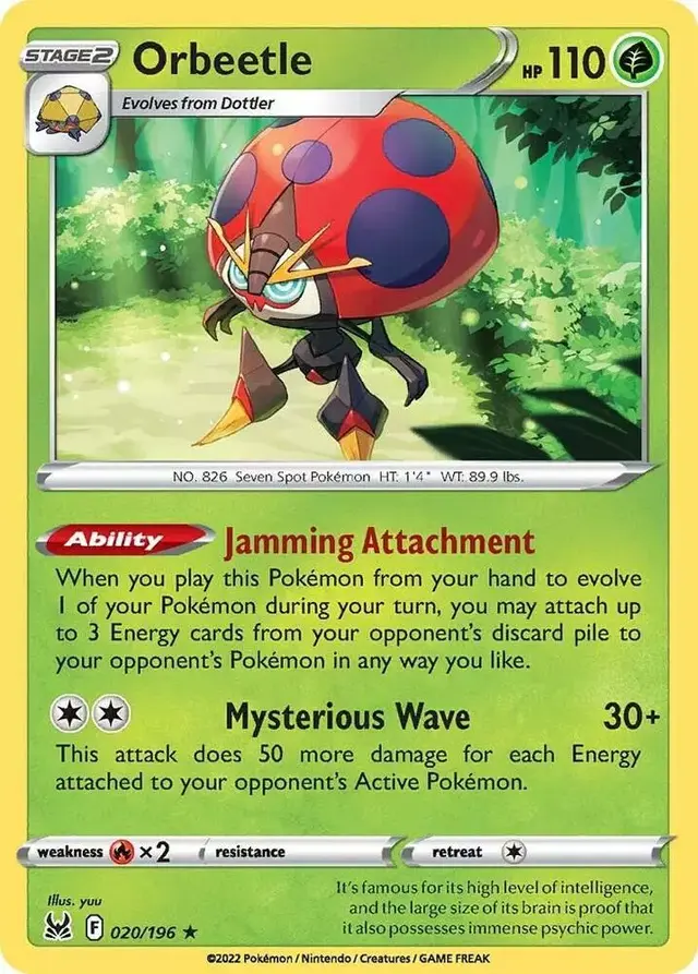 Orbeetle [Reverse Holo] - Pokemon Lost Origin #20