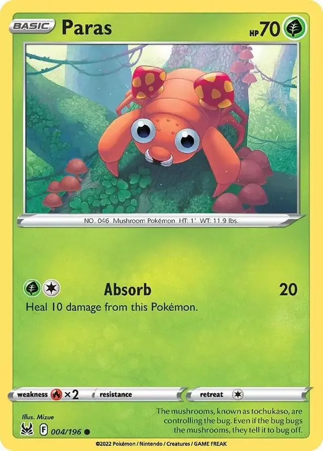 Paras [Reverse Holo] - Pokemon Lost Origin #4