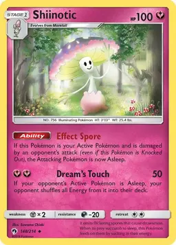 Shiinotic [Reverse Holo] - Pokemon Lost Thunder