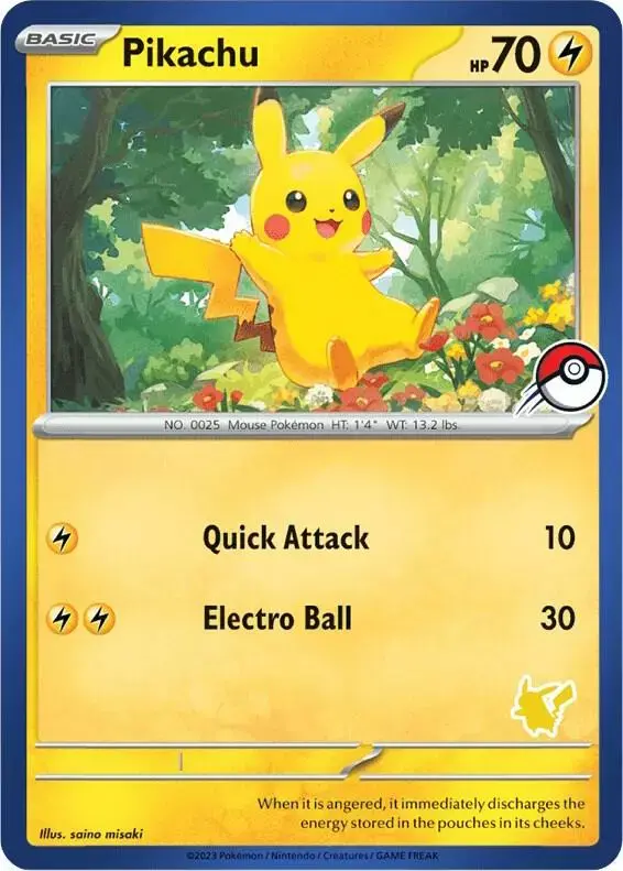 Pikachu [Blue Border] - Pokemon My First Battle #N/A