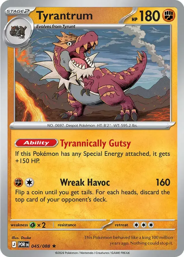 Tyrantrum [Reverse Holo] - Pokemon Perfect Order #45
