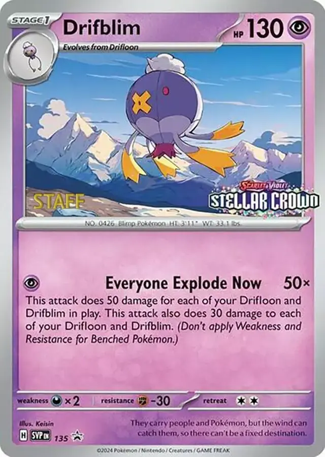 Drifblim [Staff] - Pokemon Scarlet & Violet Promos #135
