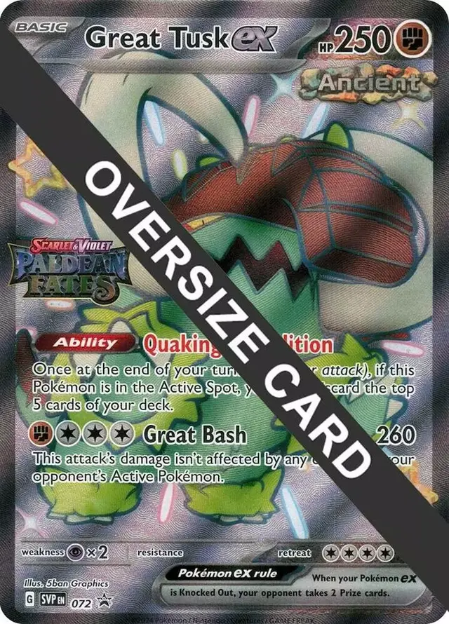 Great Tusk Ex [Jumbo Stamped] - Pokemon Jumbo Cards #72