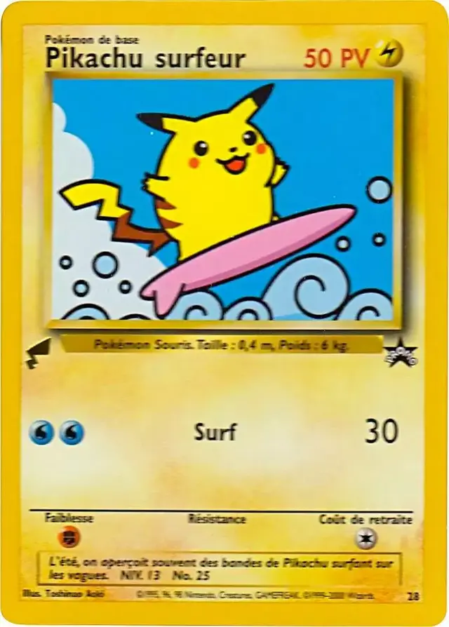 SURFING PIKACHU [2000 POKEMON PIKACHU WORLD COLLECTION] - Pokemon Promo #28