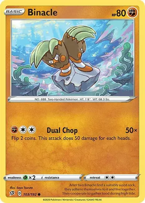 Binacle [Reverse Holo] - Pokemon Rebel Clash #103