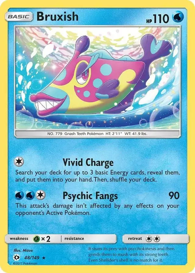 Bruxish [Reverse Holo] - Pokemon Sun & Moon #48