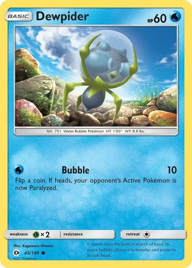 Dewpider [Reverse Holo] - Pokemon Sun & Moon #45
