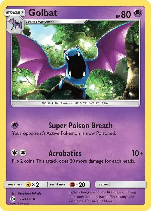 Golbat [Reverse Holo] - Pokemon Sun & Moon #55