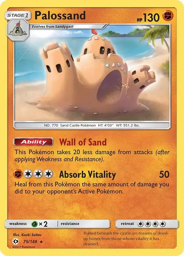 Palossand [Reverse Holo] - Pokemon Sun & Moon #75