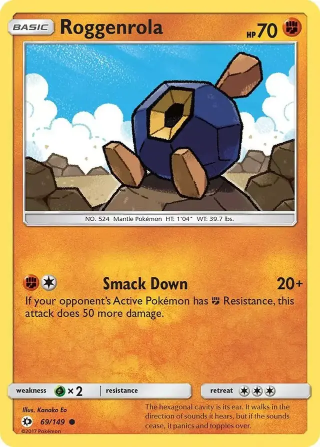 Roggenrola [Reverse Holo] - Pokemon Sun & Moon #69