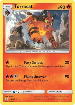 Torracat [Reverse Holo] - Pokemon Sun & Moon