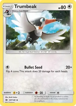 Trumbeak [Reverse Holo] - Pokemon Sun & Moon