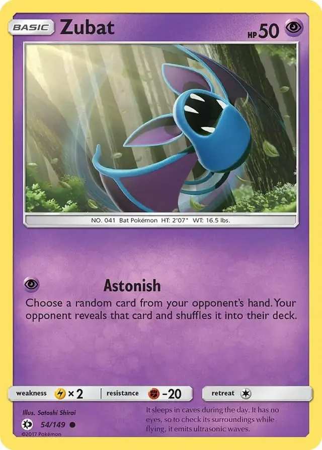 Zubat [Reverse Holo] - Pokemon Sun & Moon #54
