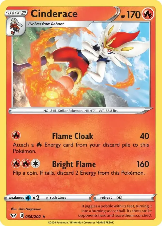 Cinderace [Reverse Holo] - Pokemon Sword & Shield #36