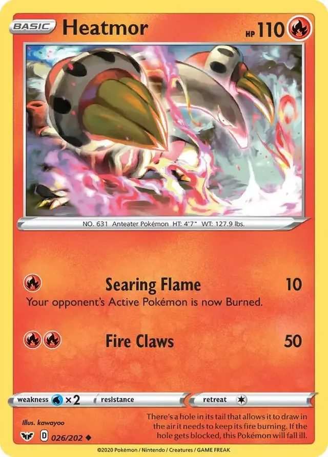 Heatmor [Reverse Holo] - Pokemon Sword & Shield #26