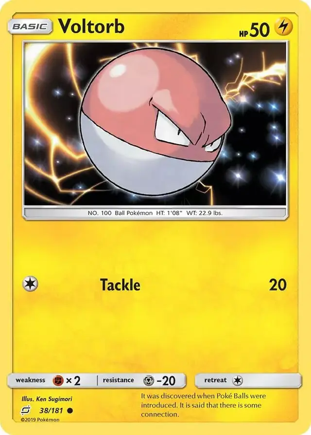Voltorb [Reverse Holo] - Pokemon Team Up #38