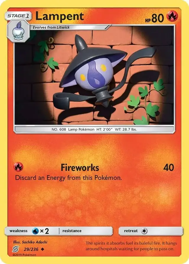 Lampent [Reverse Holo] - Pokemon Unified Minds #29