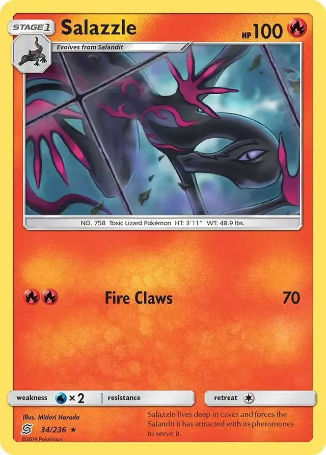 Salazzle [Reverse Holo] - Pokemon Unified Minds #34