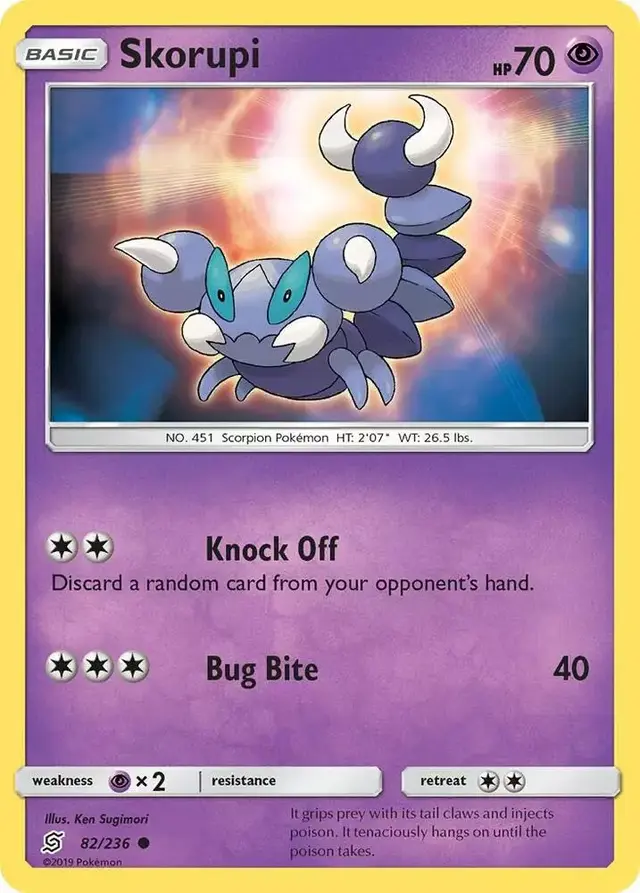 Skorupi [Reverse Holo] - Pokemon Unified Minds #82