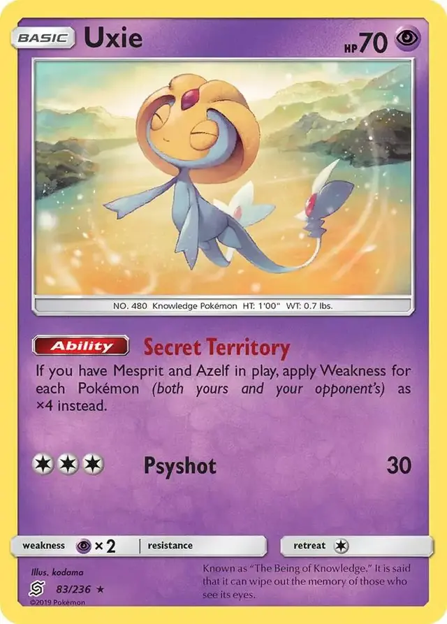 Uxie [Reverse Holo] - Pokemon Unified Minds #83