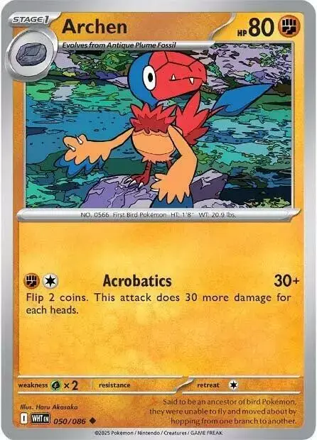 Archen [Reverse] - Pokemon White Flare #50