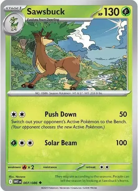 Sawsbuck [Reverse] - Pokemon White Flare #7