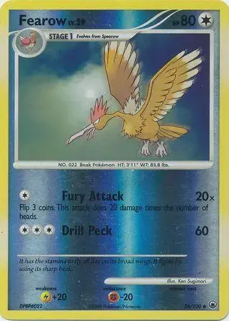 Fearow [Reverse Holo] - Pokemon Majestic Dawn #36