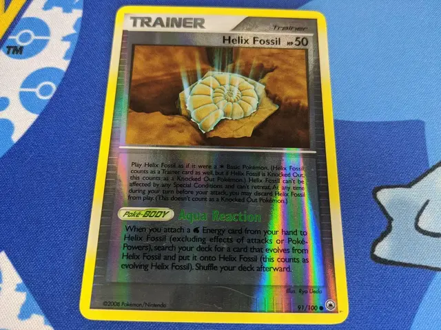 Helix Fossil [Reverse Holo] - Pokemon Majestic Dawn #91