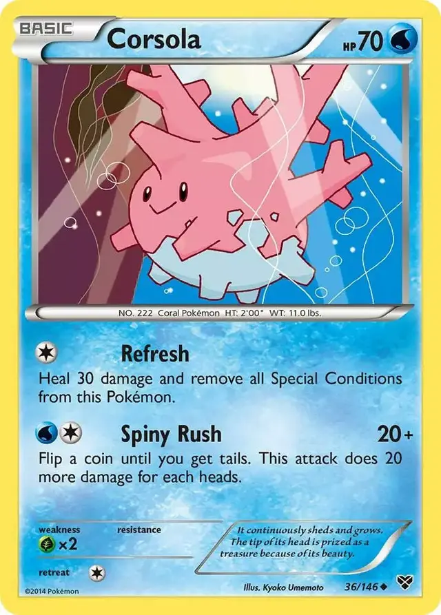 Corsola [Reverse Holo] - Pokemon XY #36