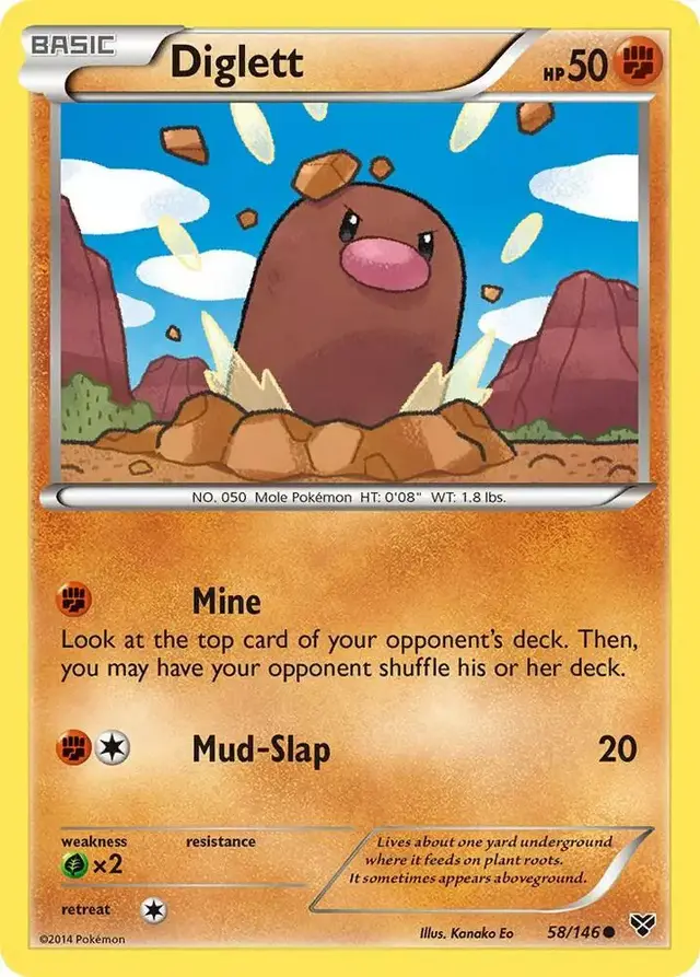 Diglett [Reverse Holo] - Pokemon XY #58