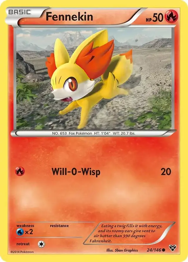 Fennekin [Reverse Holo] - Pokemon XY #24