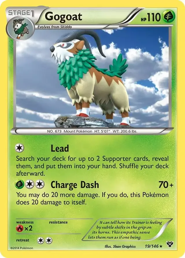 Gogoat [Reverse Holo] - Pokemon XY #19