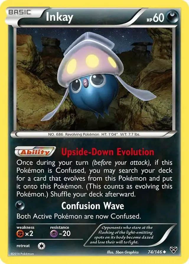 Inkay [Reverse Holo] - Pokemon XY #74