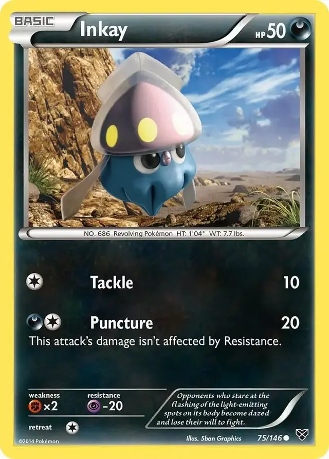 Inkay [Reverse Holo] - Pokemon XY #75
