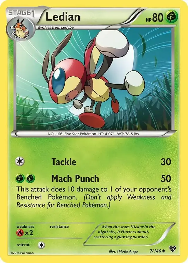 Ledian [Reverse Holo] - Pokemon XY #7