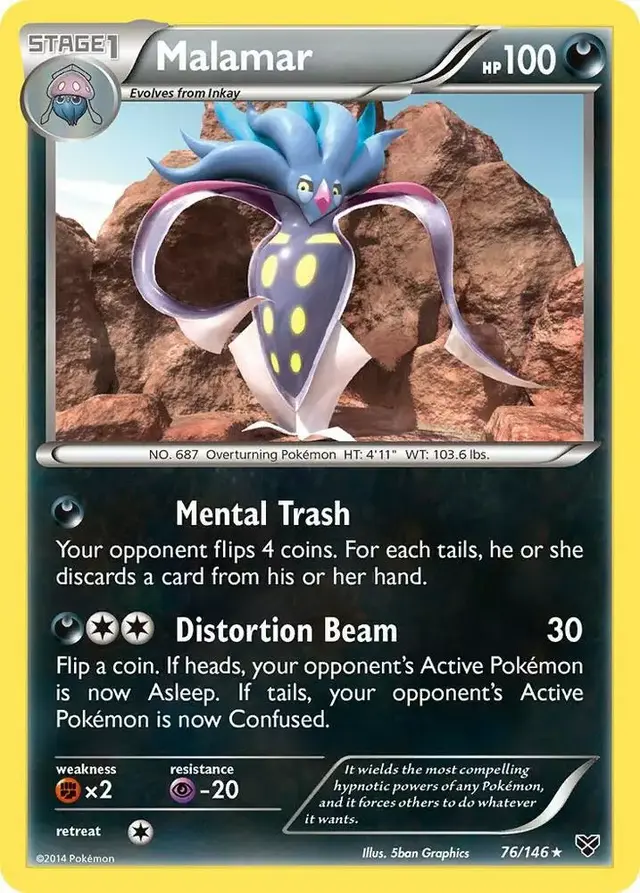 Malamar [Reverse Holo] - Pokemon XY #76