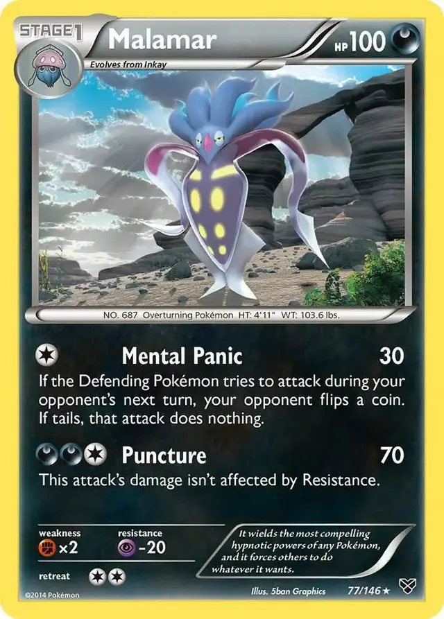 Malamar [Reverse Holo] - Pokemon XY #77