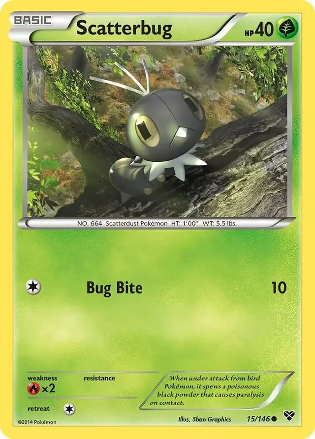 Scatterbug [Reverse Holo] - Pokemon XY #15