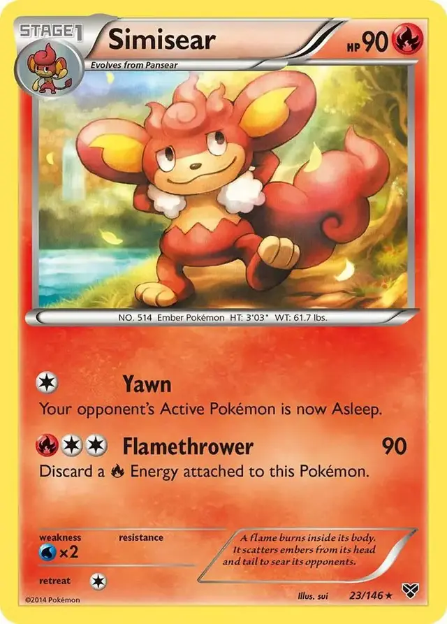 Simisear [Reverse Holo] - Pokemon XY #23